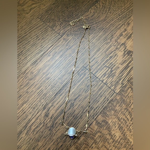 CHRISTOPHE POLY Abstract Dynamic Gold Necklace Hand Made Montreal Jewellery - Picture 14 of 16